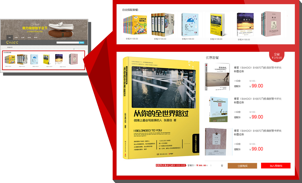 教育行业促销案例之优惠套餐效果截图